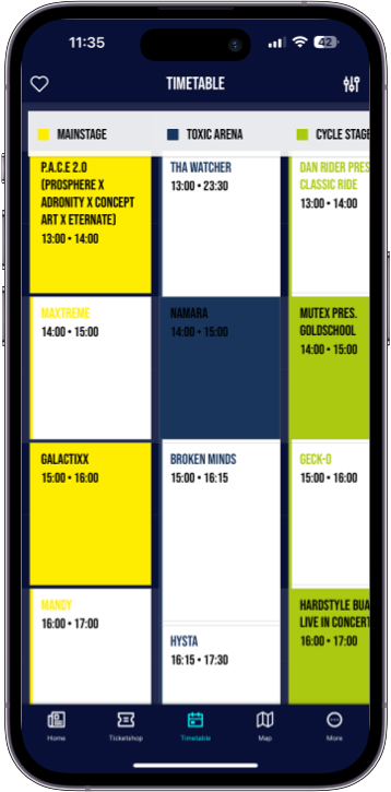 Vertical Timetable