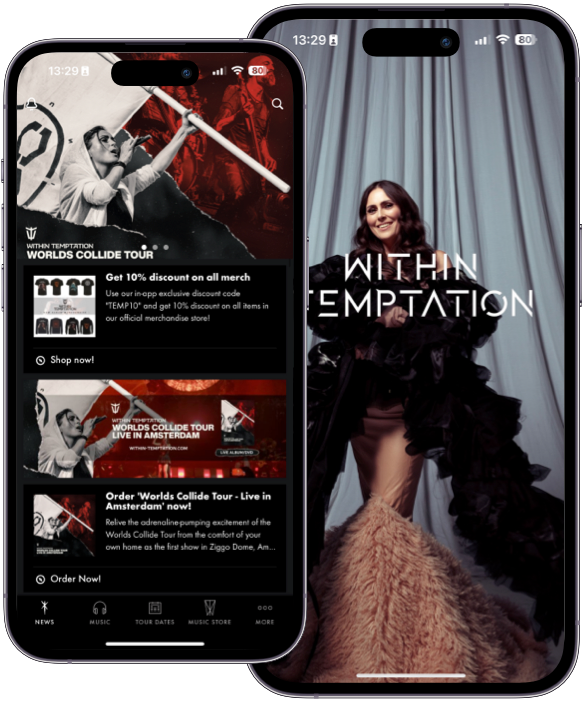 Mockup Within Temptation App