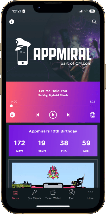 In the application go to Ticket wallet in our festival application app